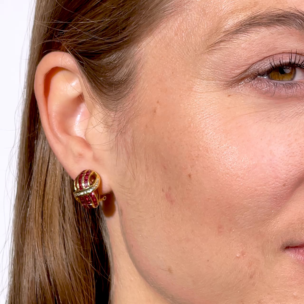 Viva-adorno Ohrstecker Messing - Ethno Vintage Blumen Design Ohrringe